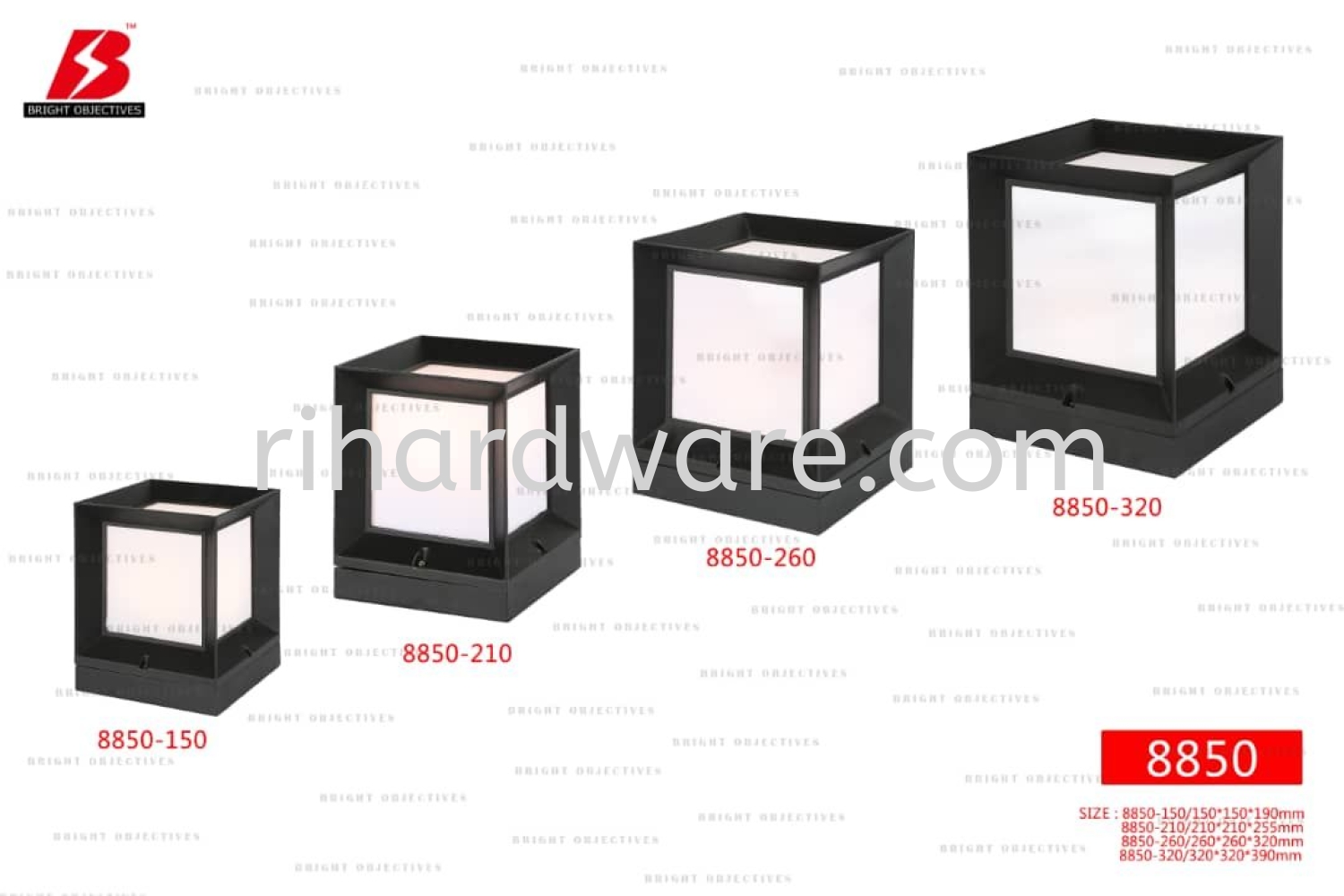 Outdoor Pillar Gate Lamp 8850