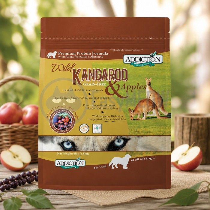 Addiction Grain Free Wild Kangaroo & Apples Dog Food 1.8kg - High Protein, Natural Ingredients