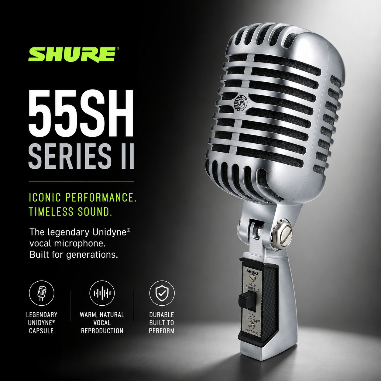 Shure 55SH Series II – 标志性 Unidyne 动圈人声麦克风
