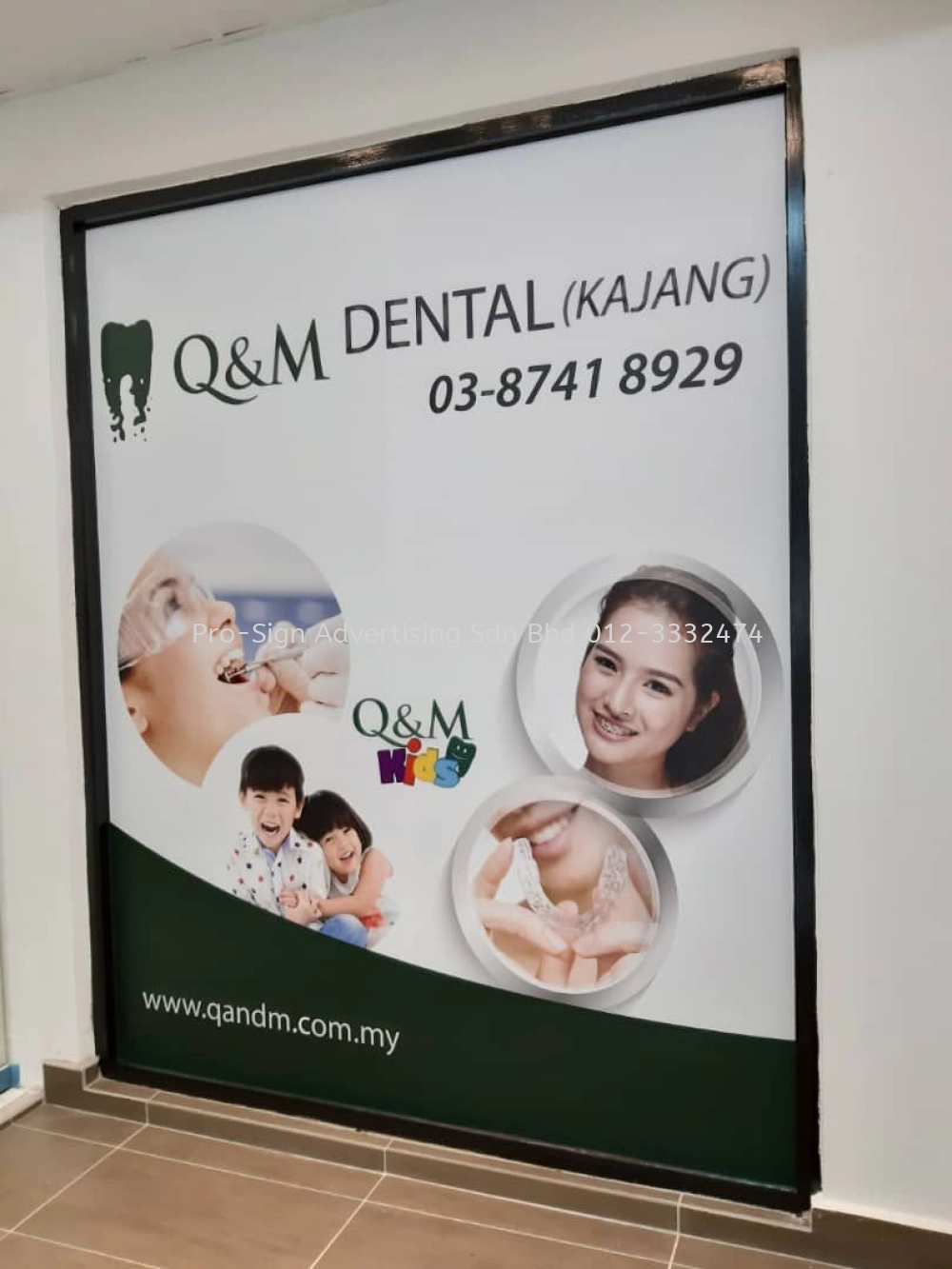 3D BOX UP LED FRONT LIT WITH GI CLADDING BASE (Q&M DENTAL, KAJANG, 2019)