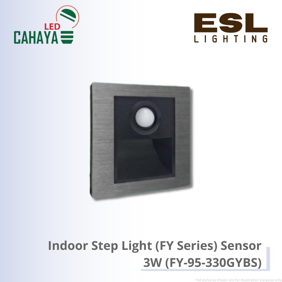 CAHAYA Indoor Step Light with sensor FY Series 3W - FY-95-330GYBS Grey + Black