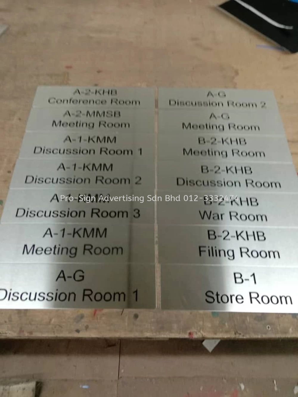 STAINLESS STEEL CHEMICAL ETCHING ROOM PLATE (KHIND, 2022, SHAH ALAM)