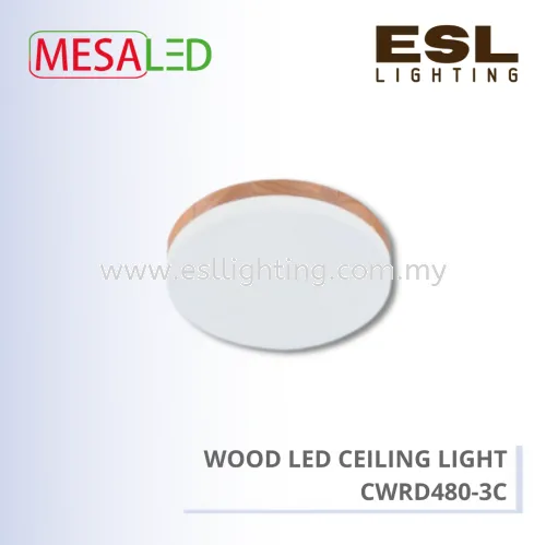 MESALED LED CEILING LIGHT WOOD ROUND 36W x 2 - CWRD480-3C