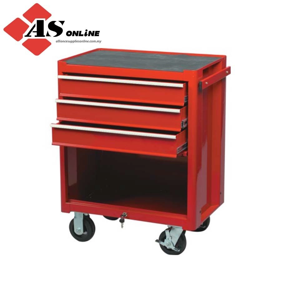 KENNEDY Roller Cabinet, Classic Range, Red, Steel, 3-Drawers, 890 x 690 x 460mm, 75kg Capacity / Model: KEN5945500K