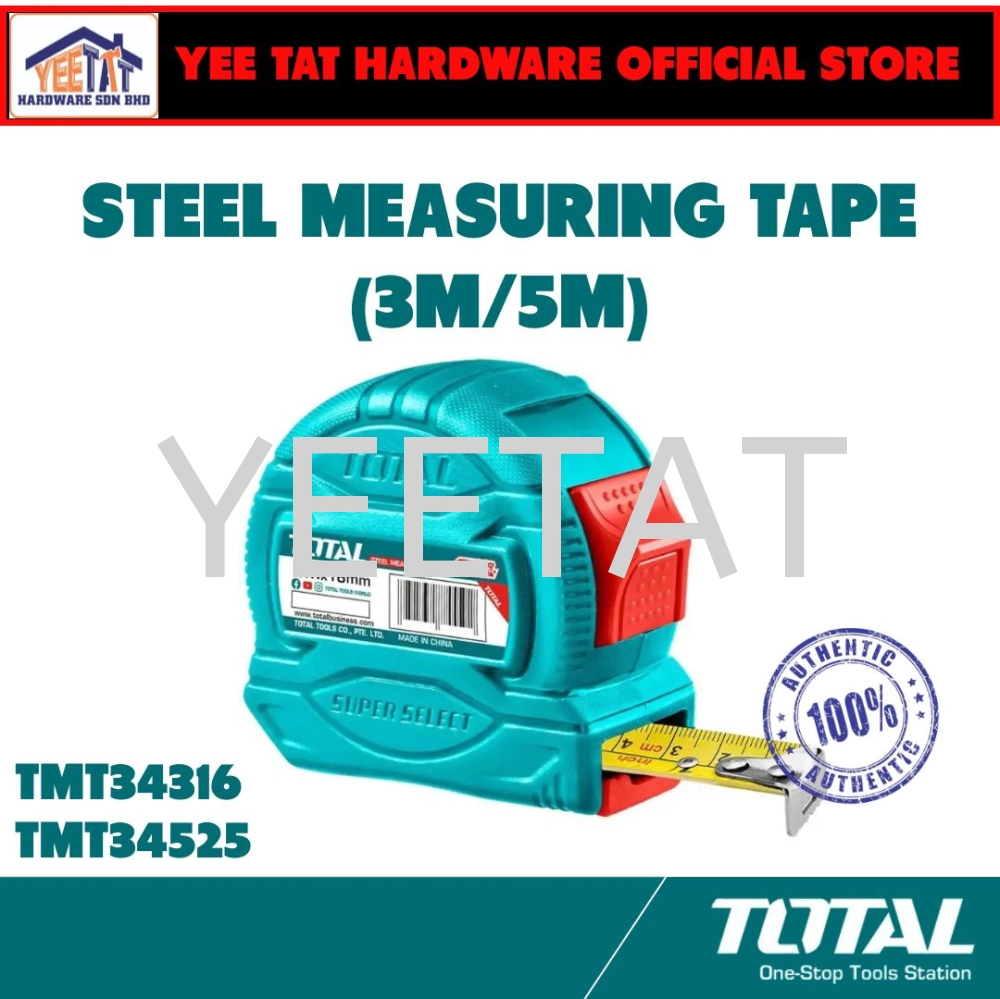 [ TOTAL ] TMT34316 TMT34525 Steel Measuring Tape (3m/5m)