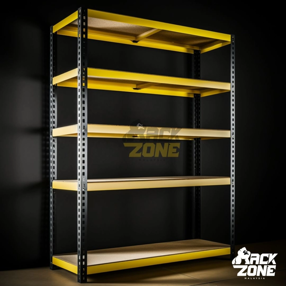 YELLOW BLACK WITH HDF SHELVE