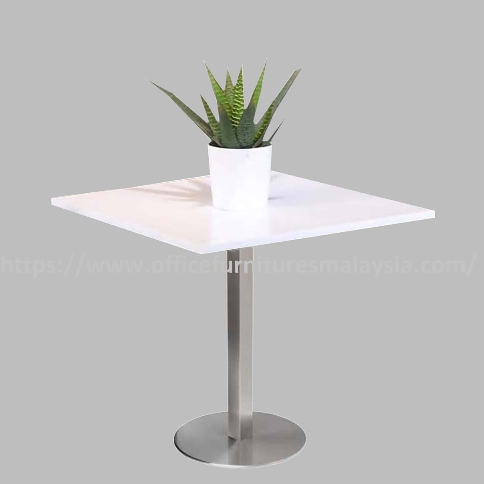 2 ft Low Square Table with Stainless Steel Leg OFSM152C6060LS