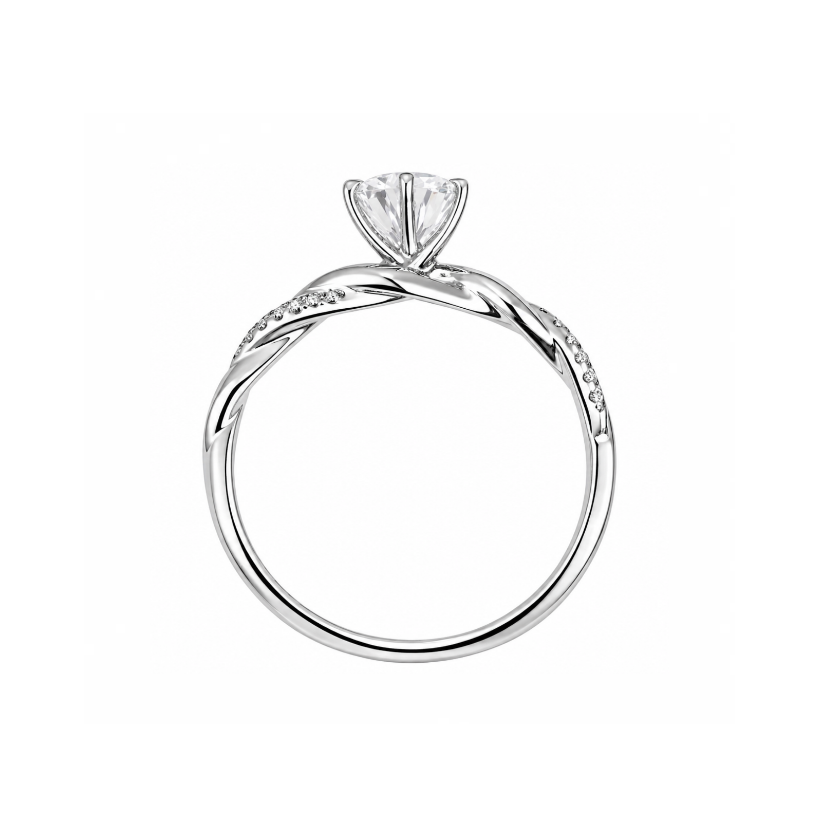 Roman & Co庐 Xavira Intertwine Pav茅 Engagement Ring
