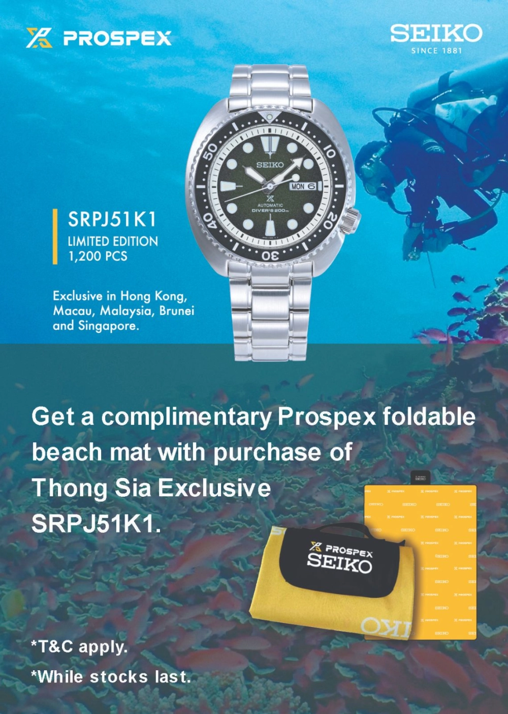 SEIKO PROSPEX THONG SIA EXCLUSIVE LIMITED EDITION 1200 PCS