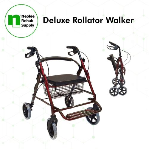 NL9144L Tongkat Beroda Deluxe Rollator Walker