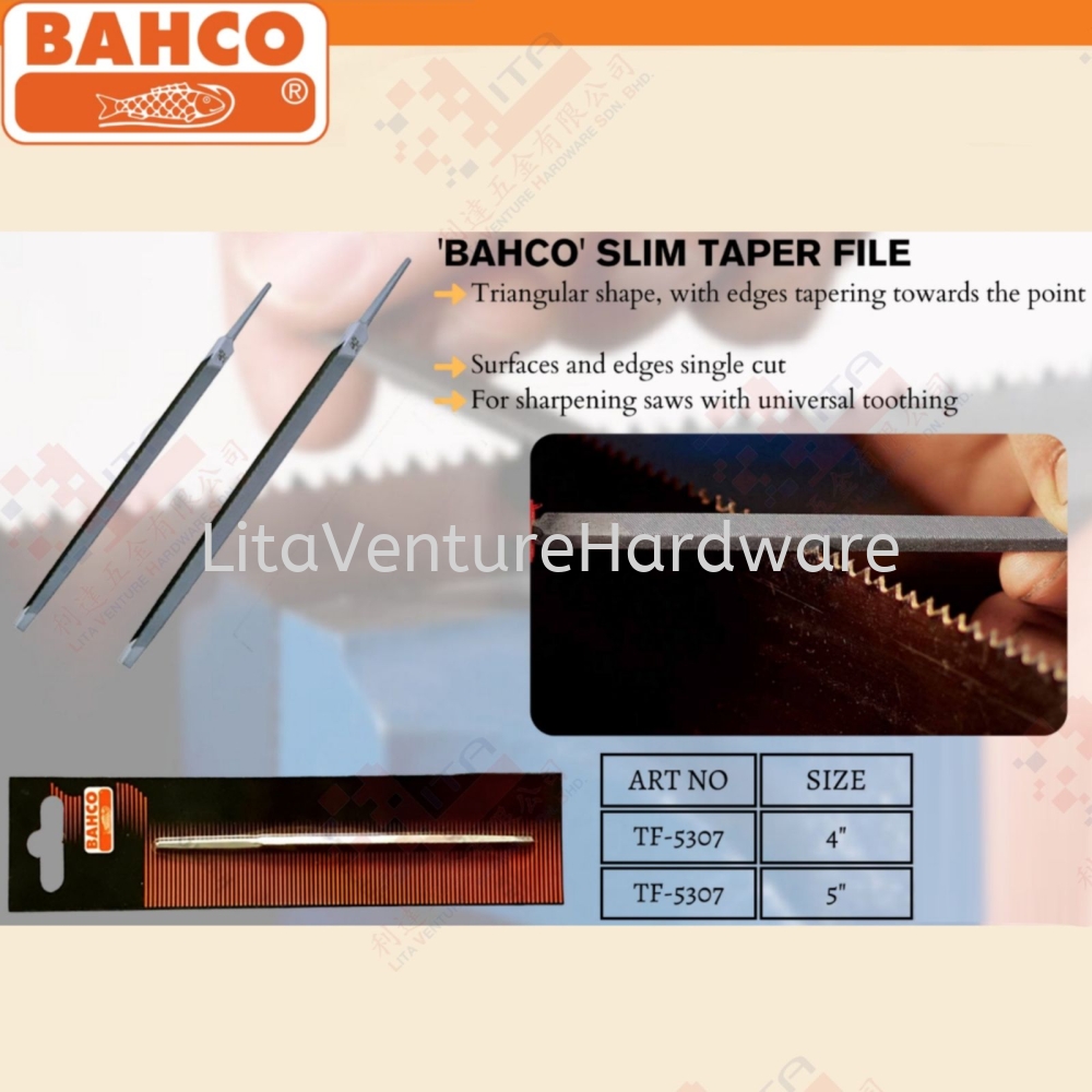BAHCO BRAND SLIM TAPER FILE - TF5307