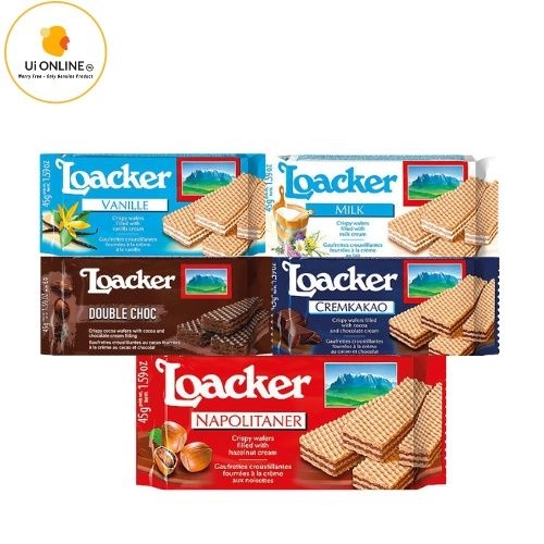 LOACKER WAFER 45g (Assorted Flavours)