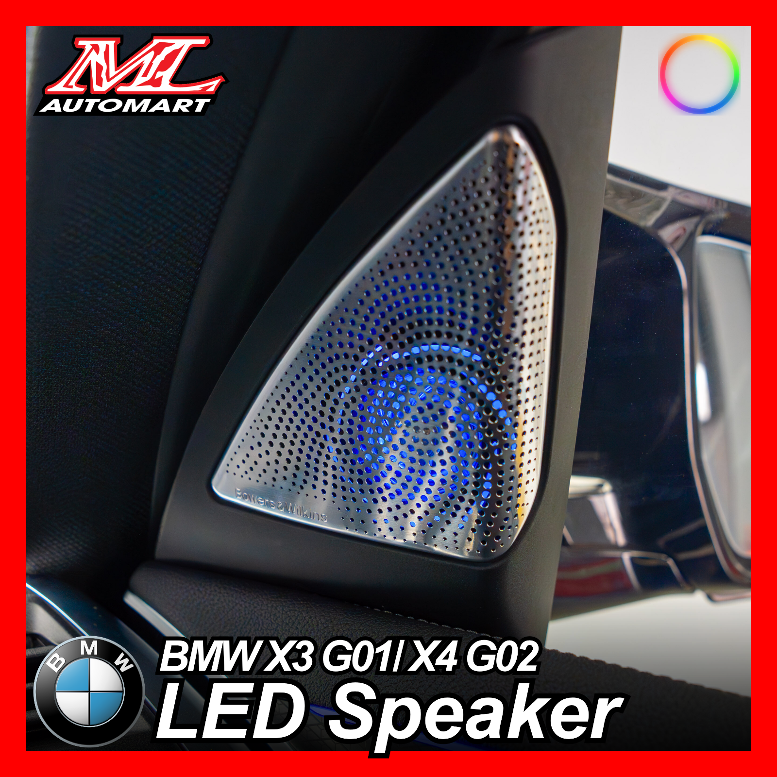BMW X3 G01/ X4 G02 Ambient Light : LED Speaker & Tweeter Cover