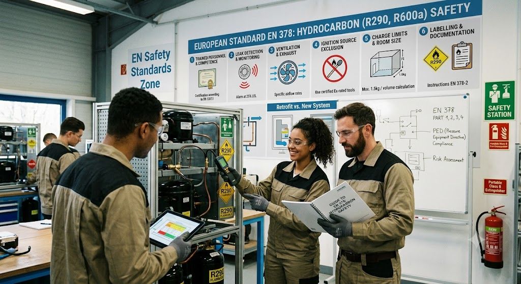 hydrocarbon refrigerant EN safety standards