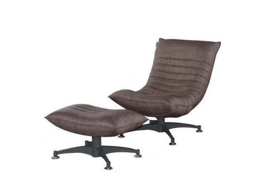 IRIS Recliner Relax-Chair With Pouf (Fabric) FG 6011-5 Brown