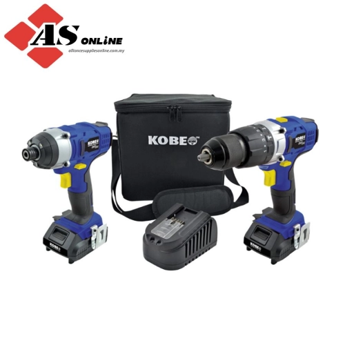 KOBE Tool Kit, Cordless, 2 Piece, 18V, 2x2.0Ah, KDD182 / Model: KBE2792300K