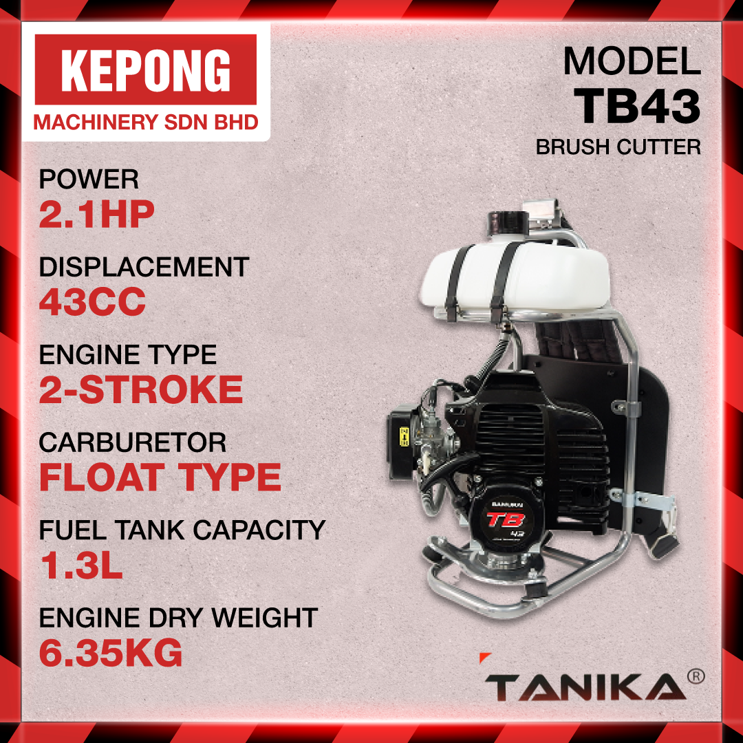 Tanika TB43 backpack brush cutter (black colour)