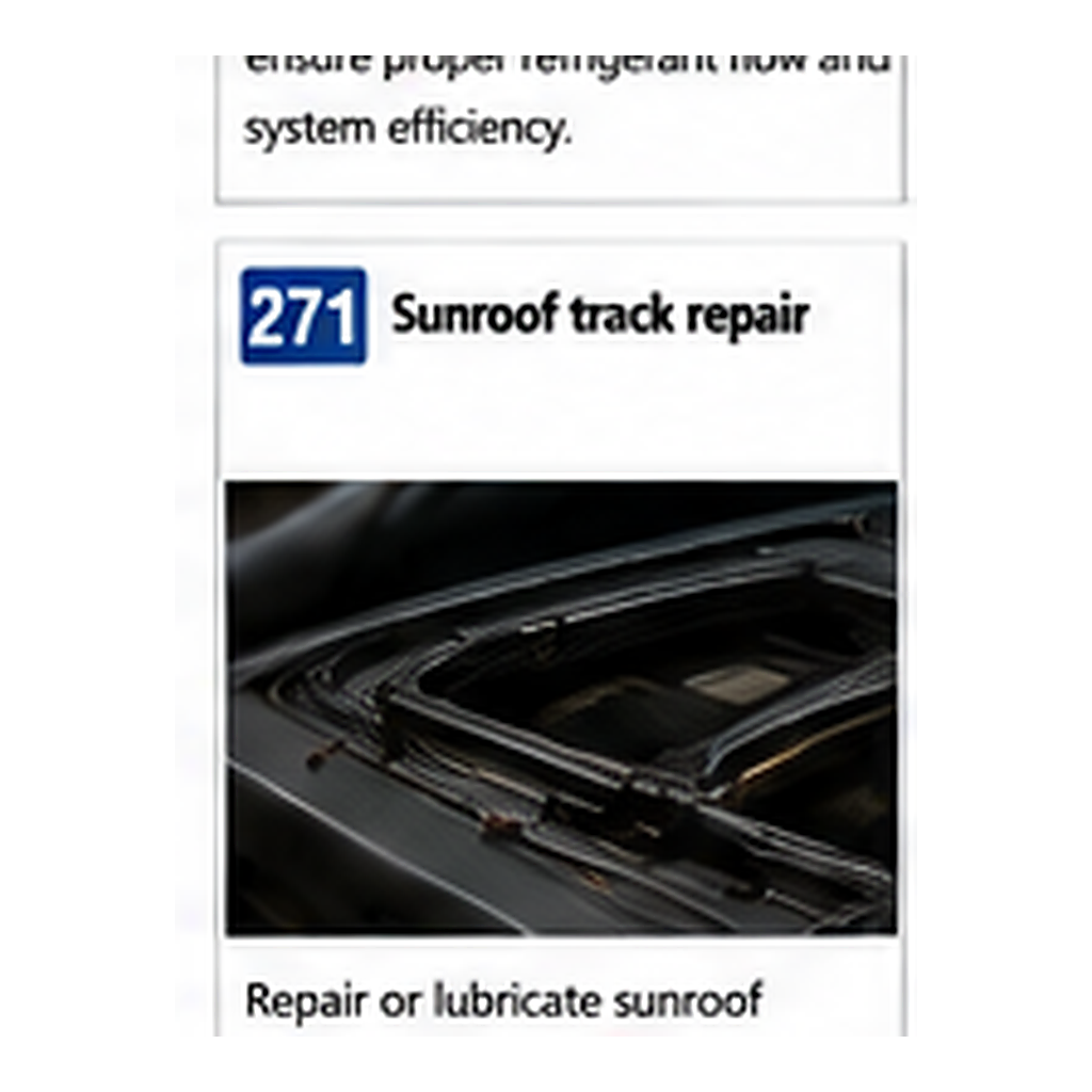 Sunroof Track Repair