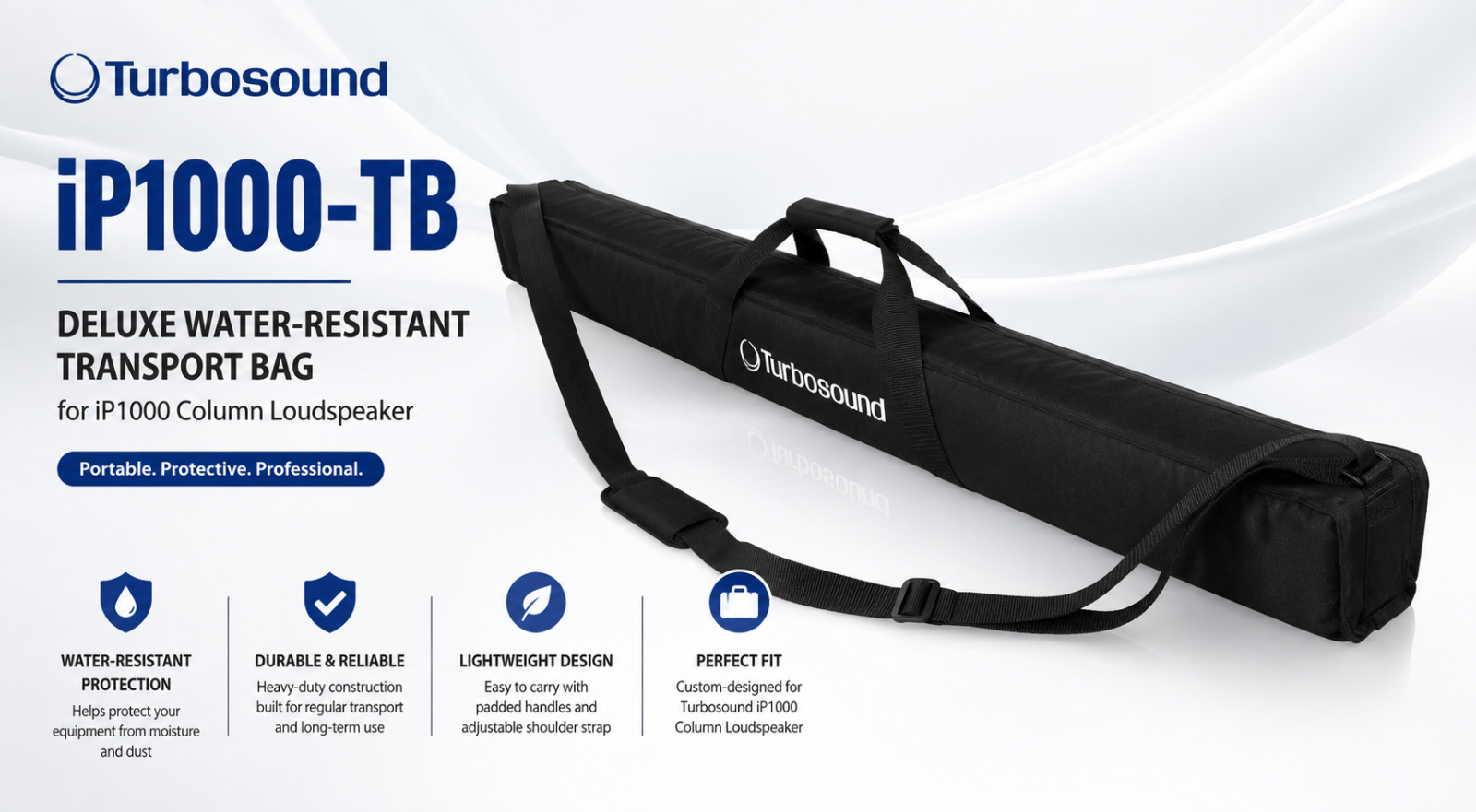 Turbosound iP1000-TB – Deluxe Water-Resistant Transport Bag for iP1000 Column Loudspeaker