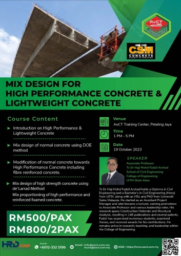 MIX DESIGN FOR HIGH PERFORMANCE CONCRETE & LIGHTWEIGHT CONCRETE