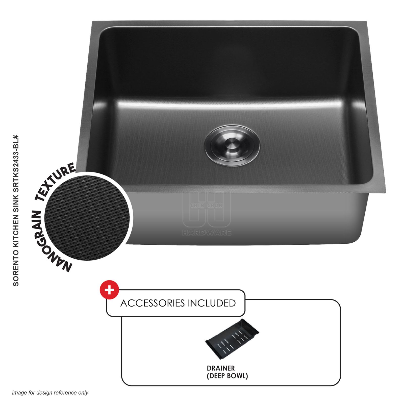 SORENTO KITCHEN SINK SRTKS2433-BL