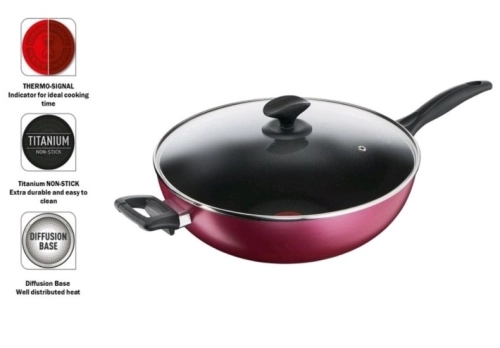 Tefal Light & Clean Wokpan 32cm w/lid (B22494) 