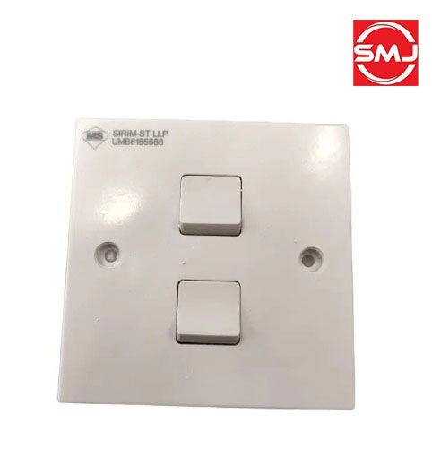 UMS 221-2W 2 Gang 2 Way Flush Switch (SIRIM Approved)