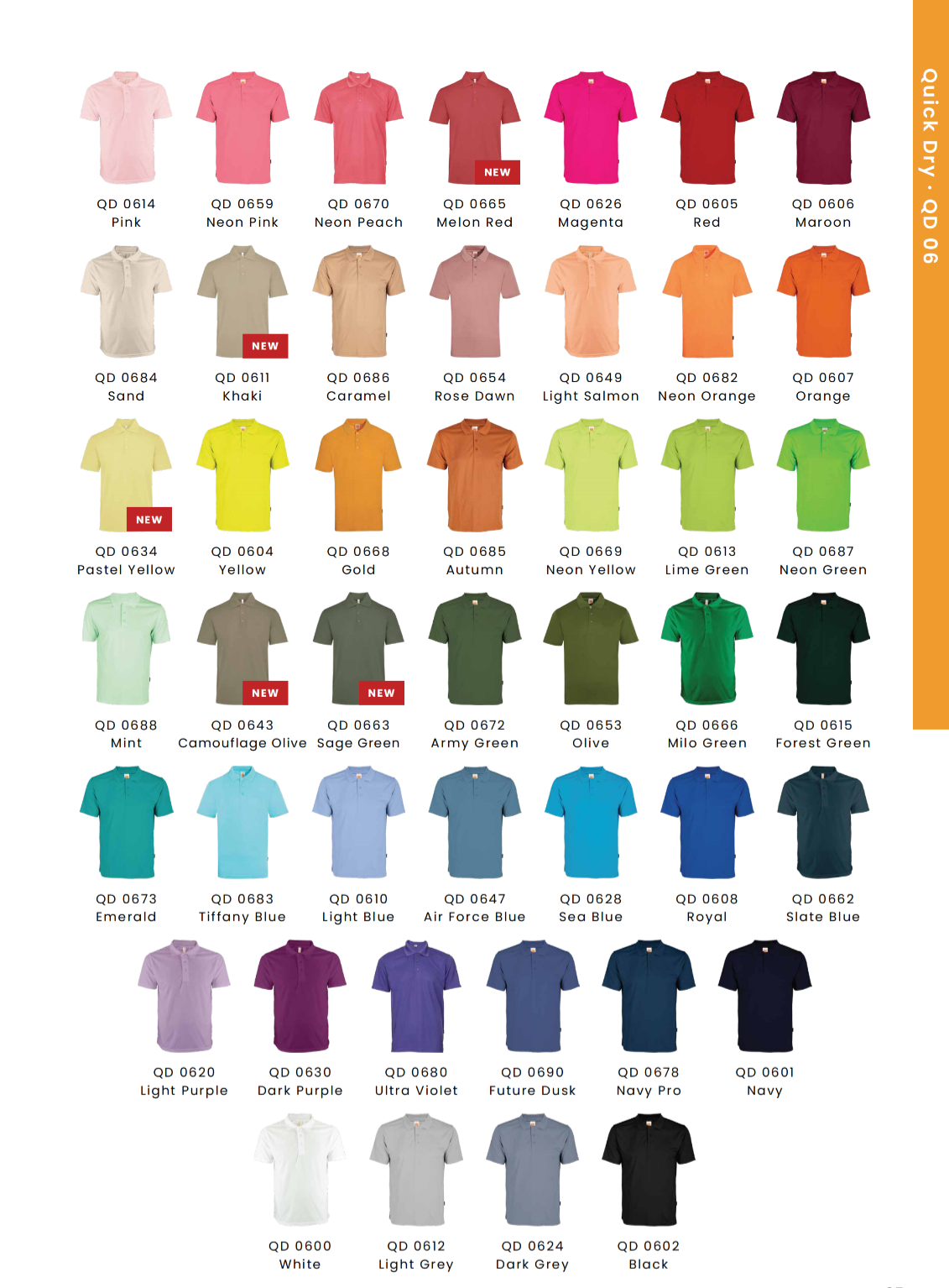 QD06 Collar Microfibre QuickDri Unisex