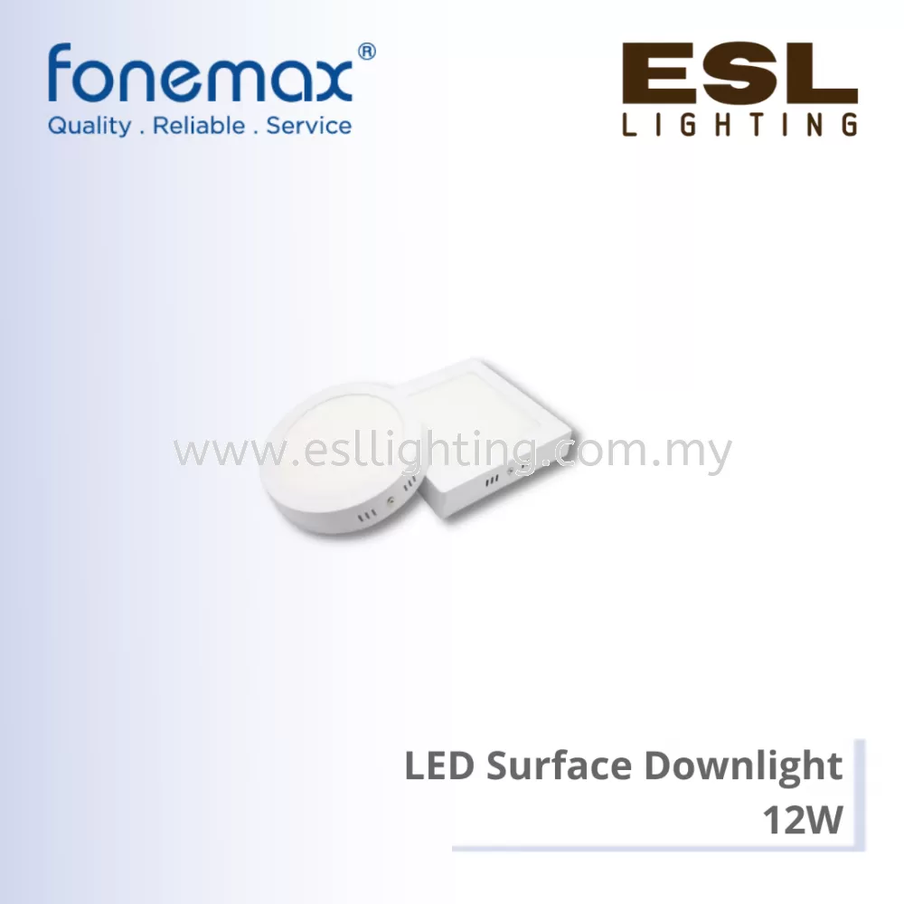 FONEMAX LED Surface Downlight Square 12W - SUR12WS