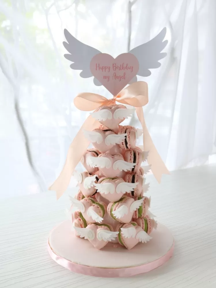 Angel Wing Macaron Tower