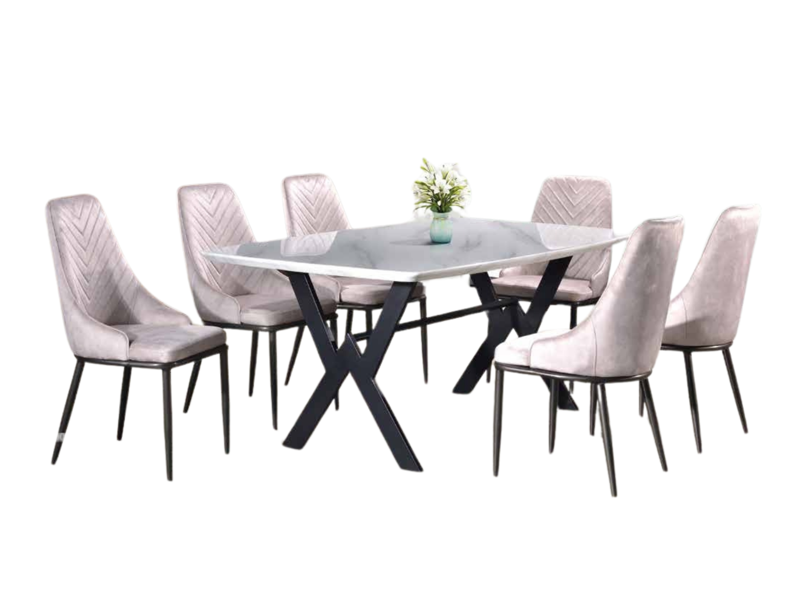 DINING SET (PLZ MT-919-F+88383 LEG)