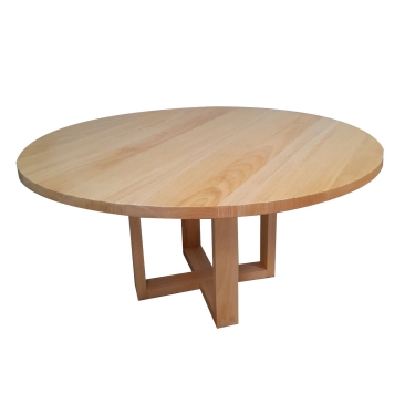 Solid Kasah Wood Round Dining Set (120cm Dia / 150cm Dia / 180cm Dia + Chairs )