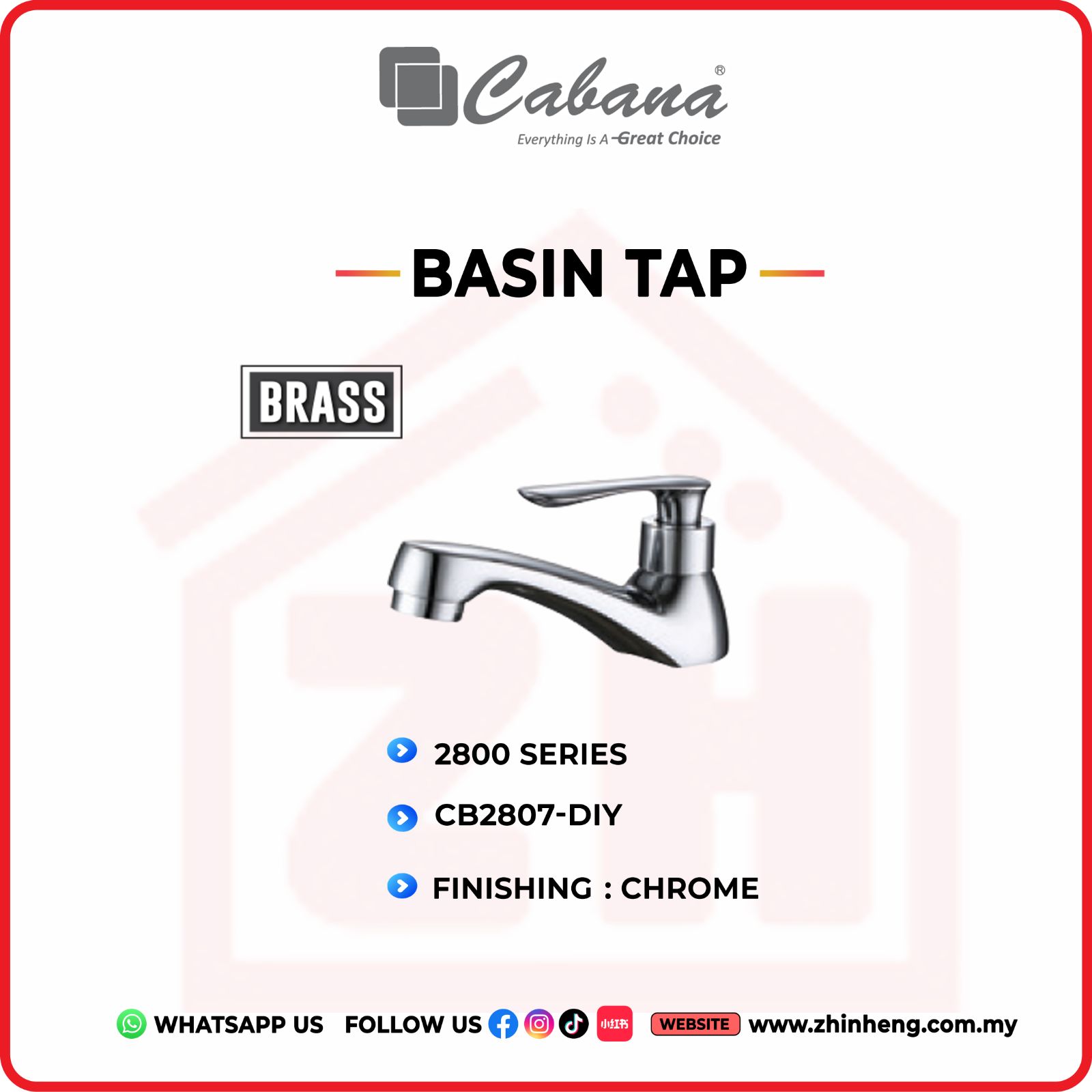 CABANA  BASIN TAP  CB2807-DIY