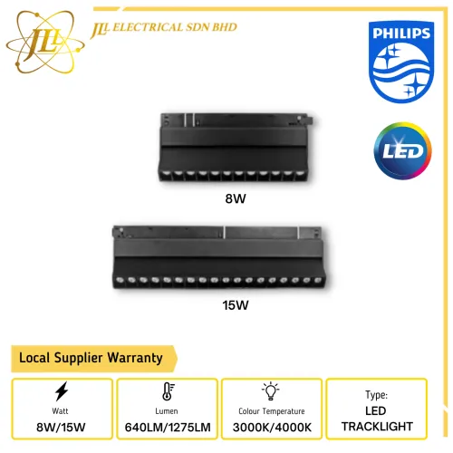 PHILIPS TILT-ABLE GRID 48V/1-10V: 24V MAGNETIC LED TRACKLIGHT [8W/15W] [3000K/4000K]