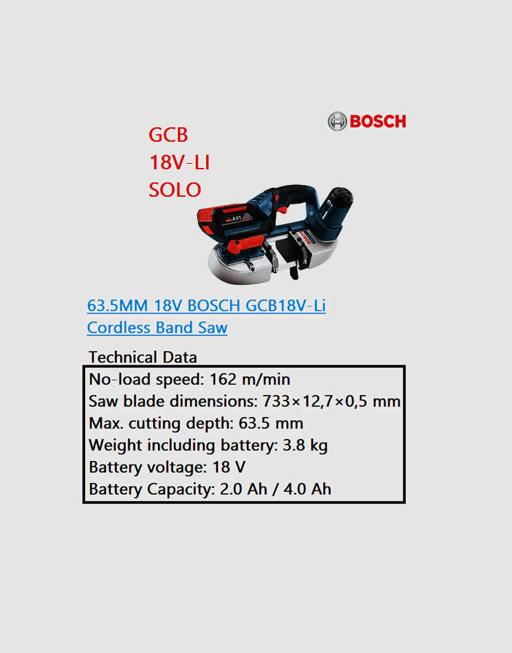 GCB 18V-LI SOLO Cordless Band Saw Batu Caves, Selangor, KL, Malaysia ...