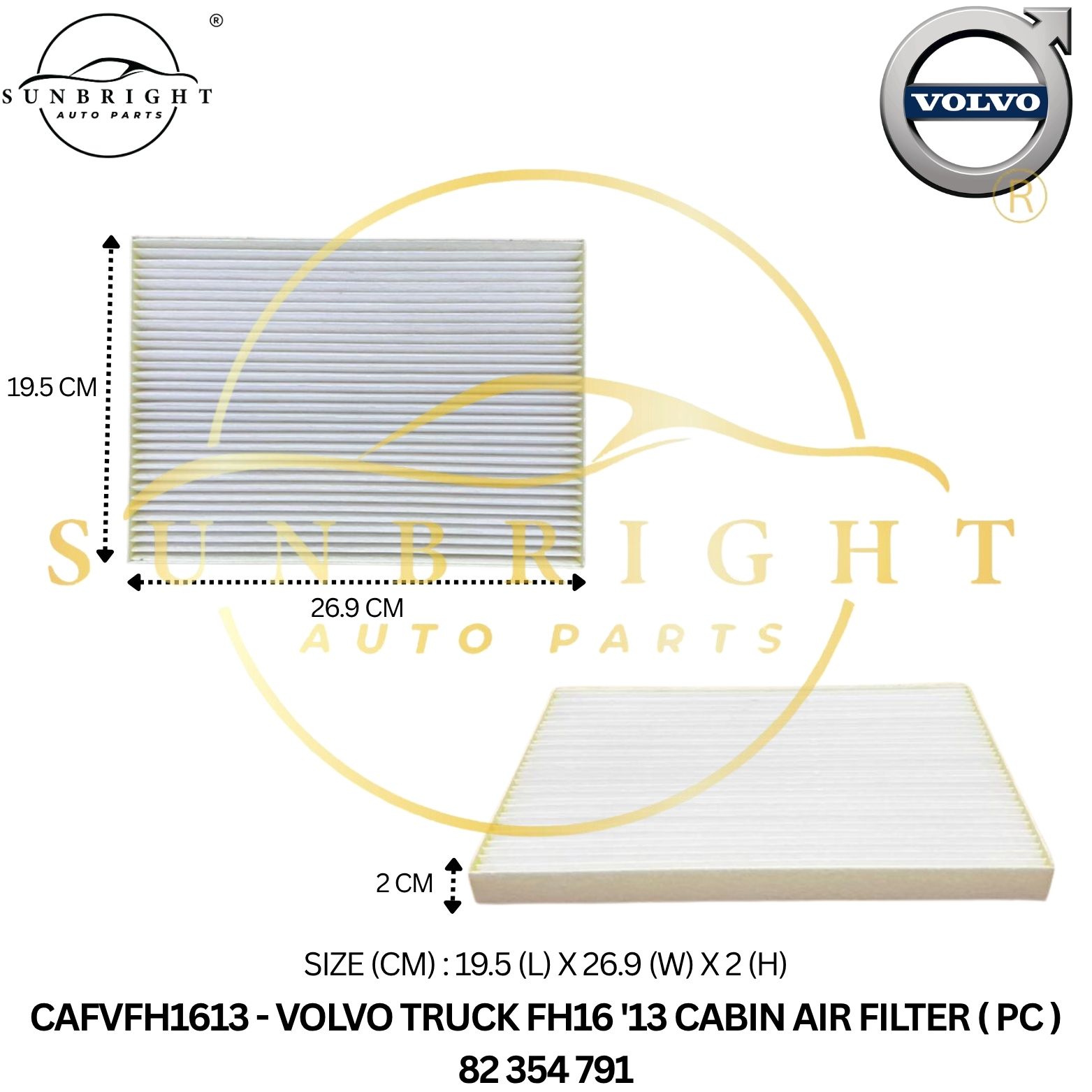 VOLVO TRUCK FH16 '13 CABIN AIR FILTER ( PC ) 82 354 791