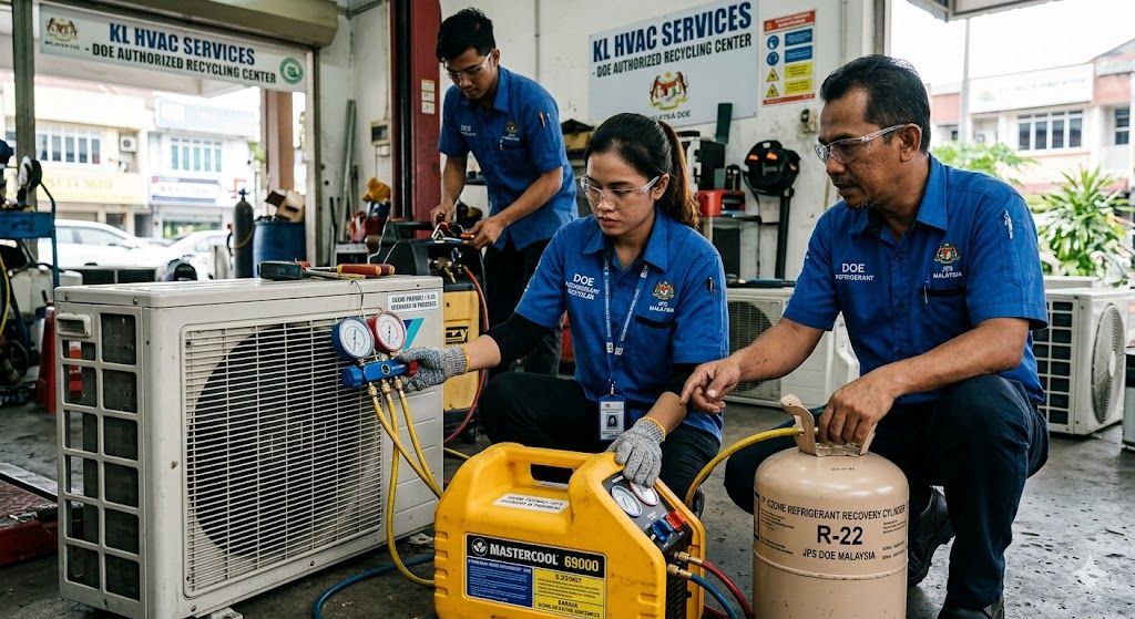 ozone refrigerant recycling procedures Malaysia DOE