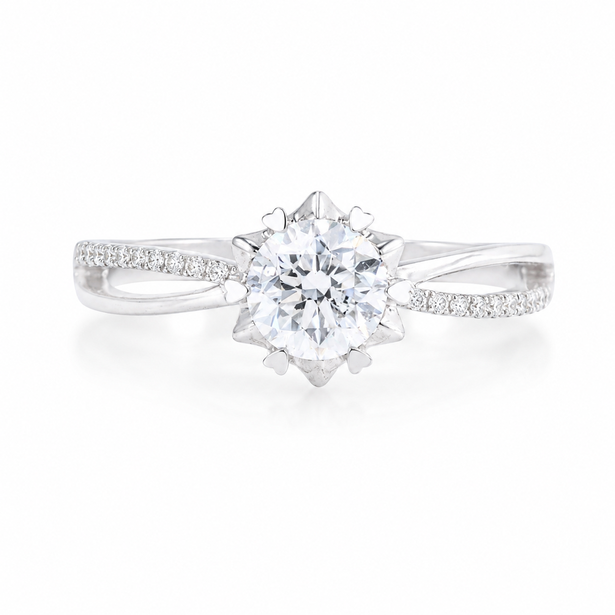 Roman & Co庐 Liora Heart  Engagement Ring