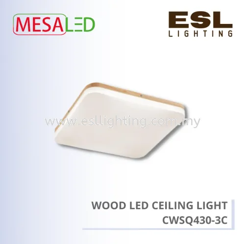 MESALED LED CEILING LIGHT WOOD 3 COLOR 27W x 2 - CWSQ660-3C