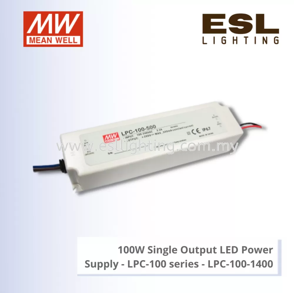 MEANWELL 100W SINGLE OUTPUT LED POWER SUPPLY - LPC-100 SERIES - LPC-100-1400