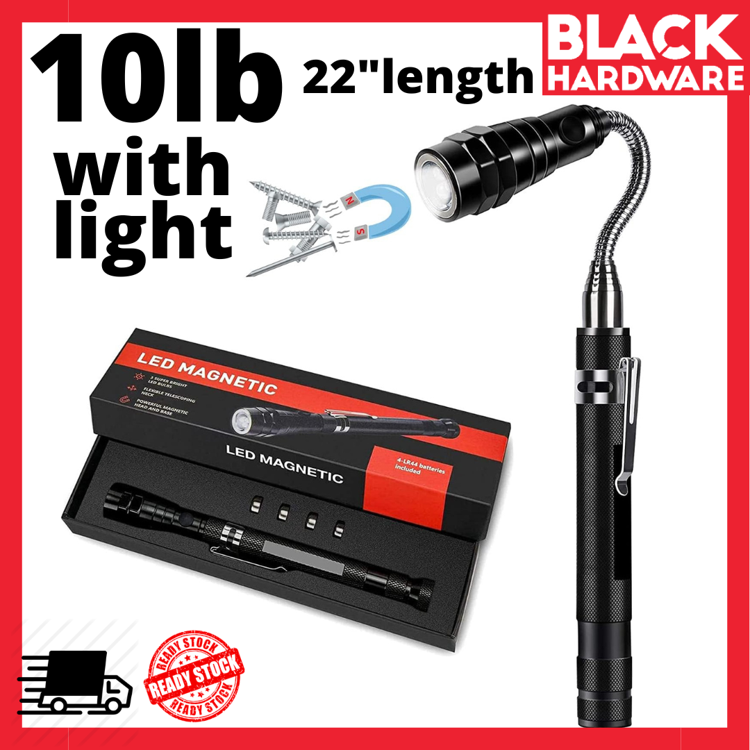 Black Hardware Magnet Magnetic  Adjustable Extandable Telescopic Rod Shaft Pick Up Pickup Rod Stick Handheld Pen Tools A