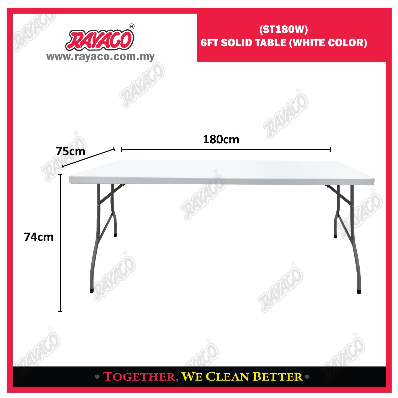 ST180W 6 FT SOLID TABLE