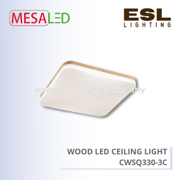 MESALED LED CEILING LIGHT WOOD SQUARE 18W x 2 - CWSQ330-3C