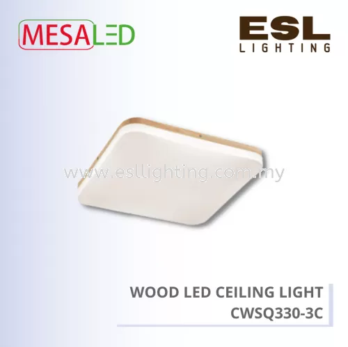 MESALED LED CEILING LIGHT WOOD SQUARE 18W x 2 - CWSQ330-3C