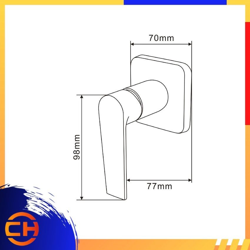 SORENTO BATHROOM SHOWER MIXER TAP SRTWT8208LV Concealed Shower Cold Tap ( L70MM x W77MM x H128MM ) 