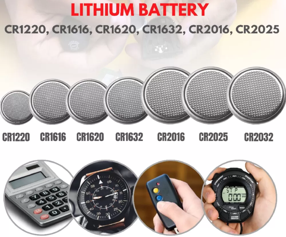 3V Lithium Battery CR2032 / CR2025 / CR2016 / CR1220 / CR1616 / CR1620 / CR1632