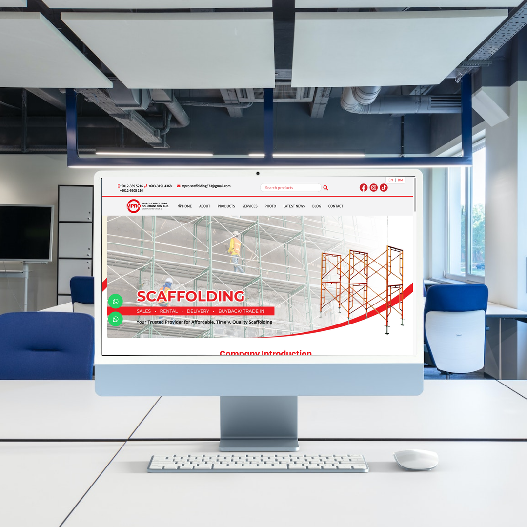MPRO SCAFFOLDING SOLUTIONS SDN. BHD. Website Design & SEO Case Study | Scaffolding Supplier in Selangor