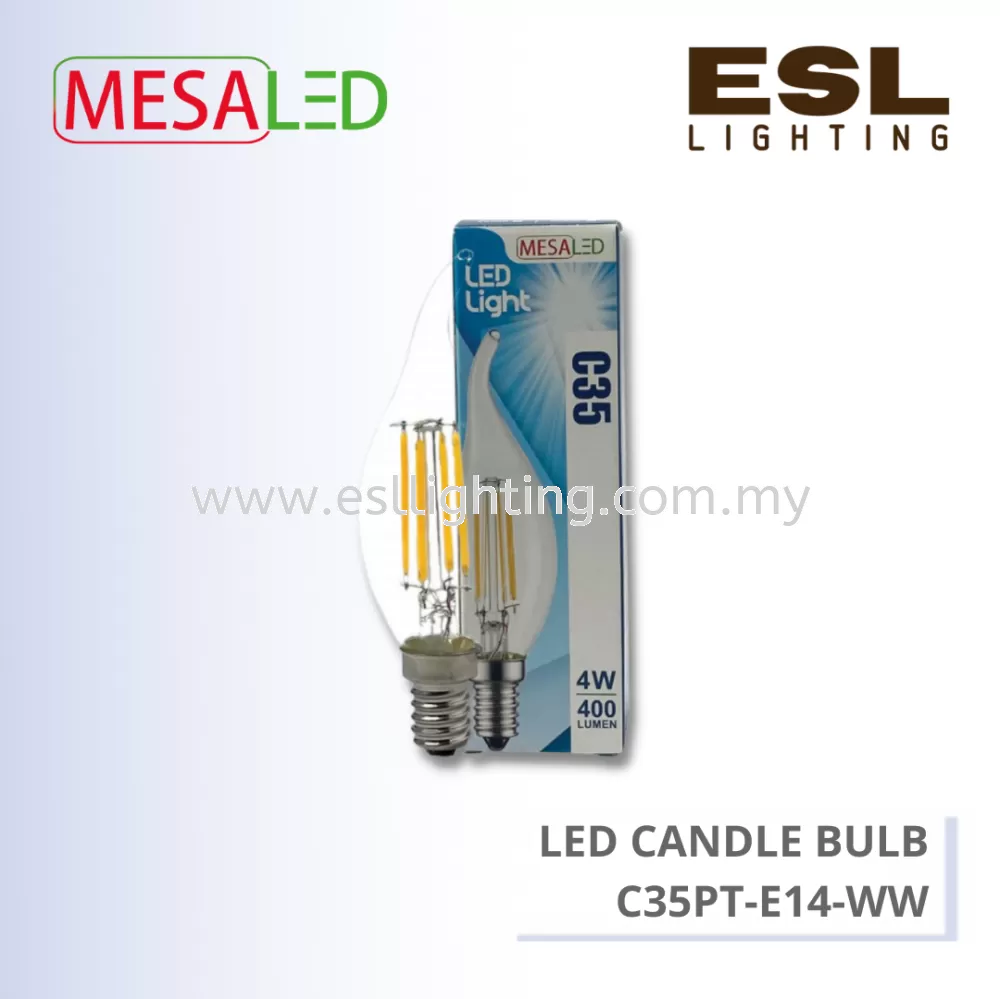 MESALED LED CANDLE BULB E14 4W - C35PT-E14-WW
