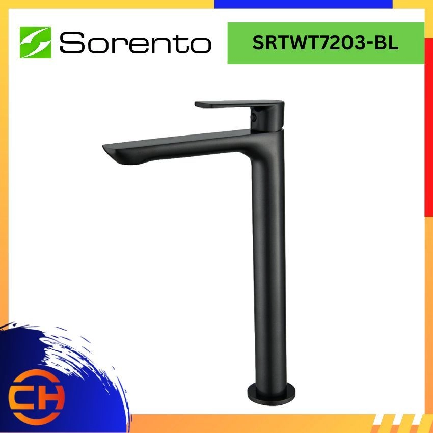 SORENTO BATHROOM FAUCET SRTWT7203-BL High Basin Cold Tap Black 