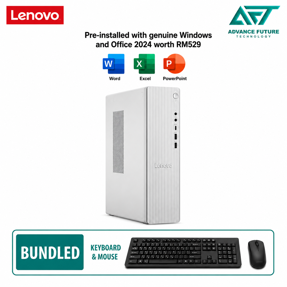 Lenovo IdeaCentre Tower 08IRH9 90XW008EMI Desktop PC ( Intel Core i3 1315U, 8GB, 512GB SSD, Intel, W11, H&S 2024&M365 )